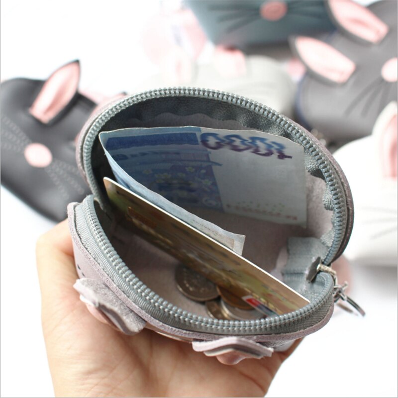 Damen Kawaii Karikatur Kaninchen bilden freundlicher Münzen Schlüssel Karte Geld Halfter Taschen Nette Mini Brieftasche Heißer Slae Münze Geldbörsen Frauen brieftasche
