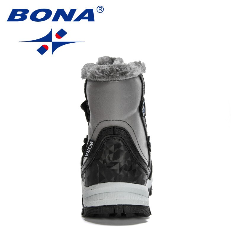 BONA – bottes de neige en peluche pour enfants, chaussures d'extérieur durables, antidérapantes, à mi-mollet, pour filles et garçons, collection hiver