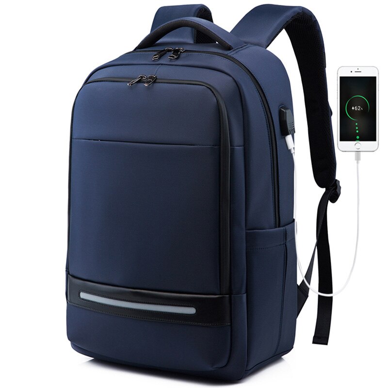 NANCY TINO Men's Backpack Oxford High Capacity Backpack with USB Port Accommodates 15.6in Business Laptop: Blue