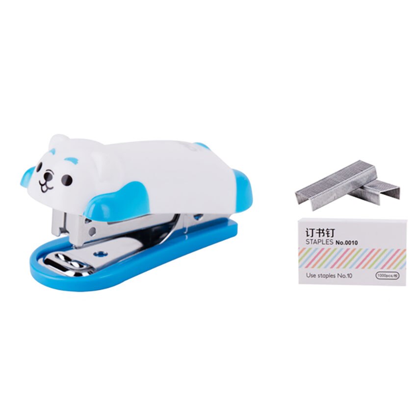 Zestaw mini zszywacz kreskówka Słodki zwierzę nr 10 zszywki bindownica bindownica 12 arkuszy zszywacze papieru dzieci dzieci papiernicze