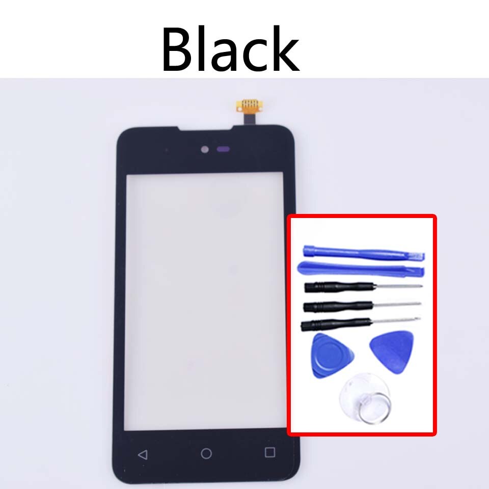 4.0" Touchscreen For Wiko Sunset 2 Sunset2 Touch Screen Panel Sensor Digitizer Glass NO LCD Replacement Parts: Black-With tool