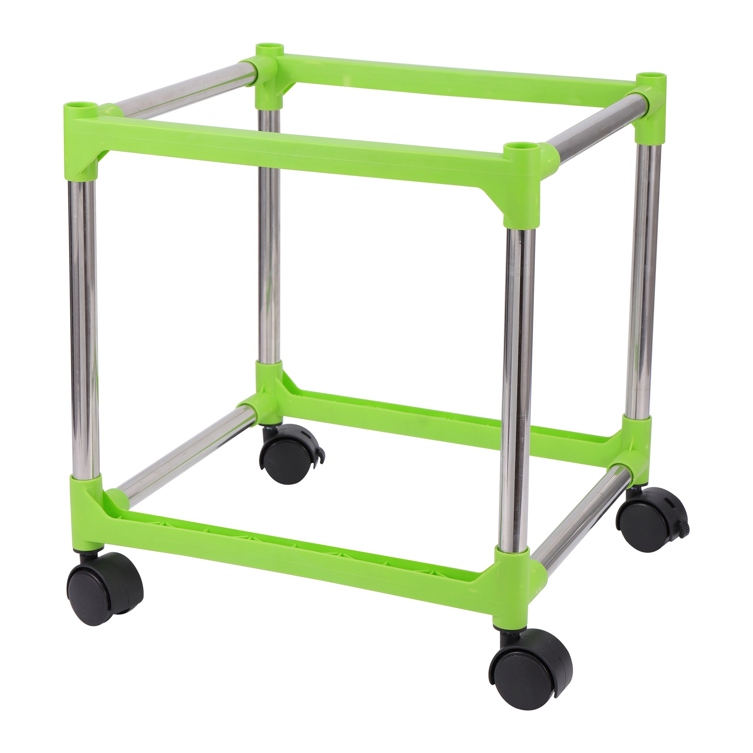 Hydrocultuur Groente Lade Montage Frame Roestvrij Stalen Buis Tauge Kwekerij Lade Plank Universele Wiel Diy Planten Rack: 2 layers S