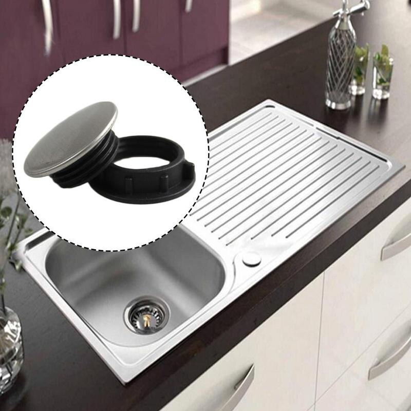 Steel Sink Plug Drain Basin Faucet Hole Cover Dispenser Tool Drainage Bathroom Cover System Accessories Drainage T7D9
