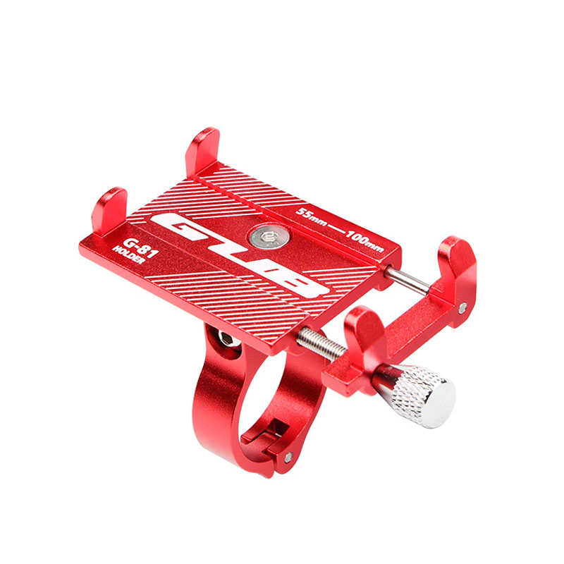 GUB P10 G-81 Aluminium Fiets Mobiele Telefoon Houder Verbeterde Vier-klauw Telefoon Stand voor Bike Elektrische fiets motorfiets: G-81 Red