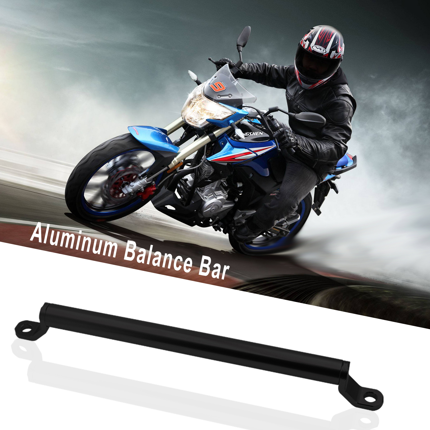 Universal Adjustable Aluminum Alloy Strength Levers Handlebar Balance Cross Bar Motorcycle Handlebar Cross Bar: black