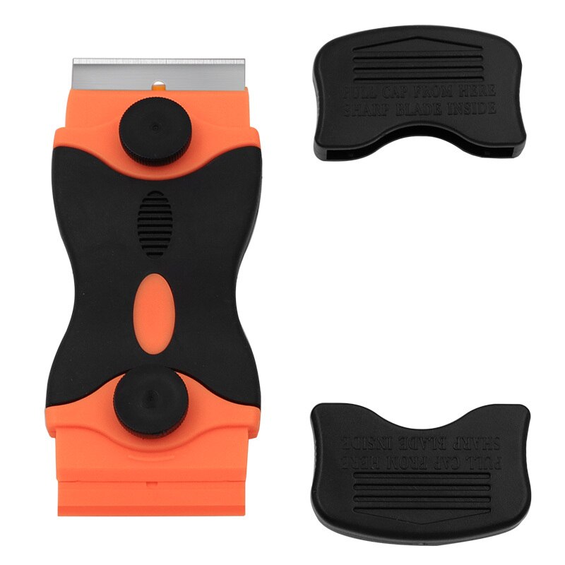 Plastic Handle Tinting Tool Razor Scraper Ceramic Glass Oven Window Spatula Flooring Tools Squeegee Clean Vitroceramica Scraper: Orange Black