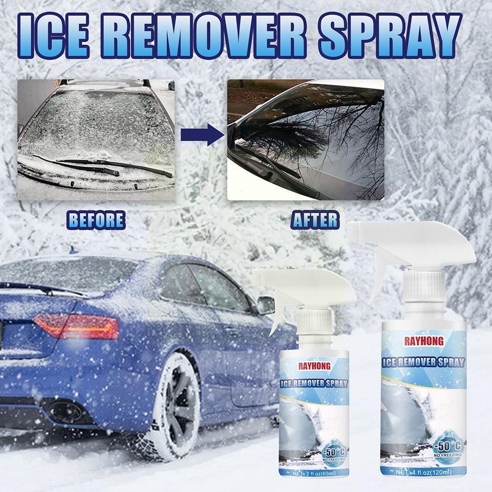Car Windshield De-icer, Window De-icing Spray, Melting and Defrost Antifreeze, 60/120ml Quick Agent, Q1T7