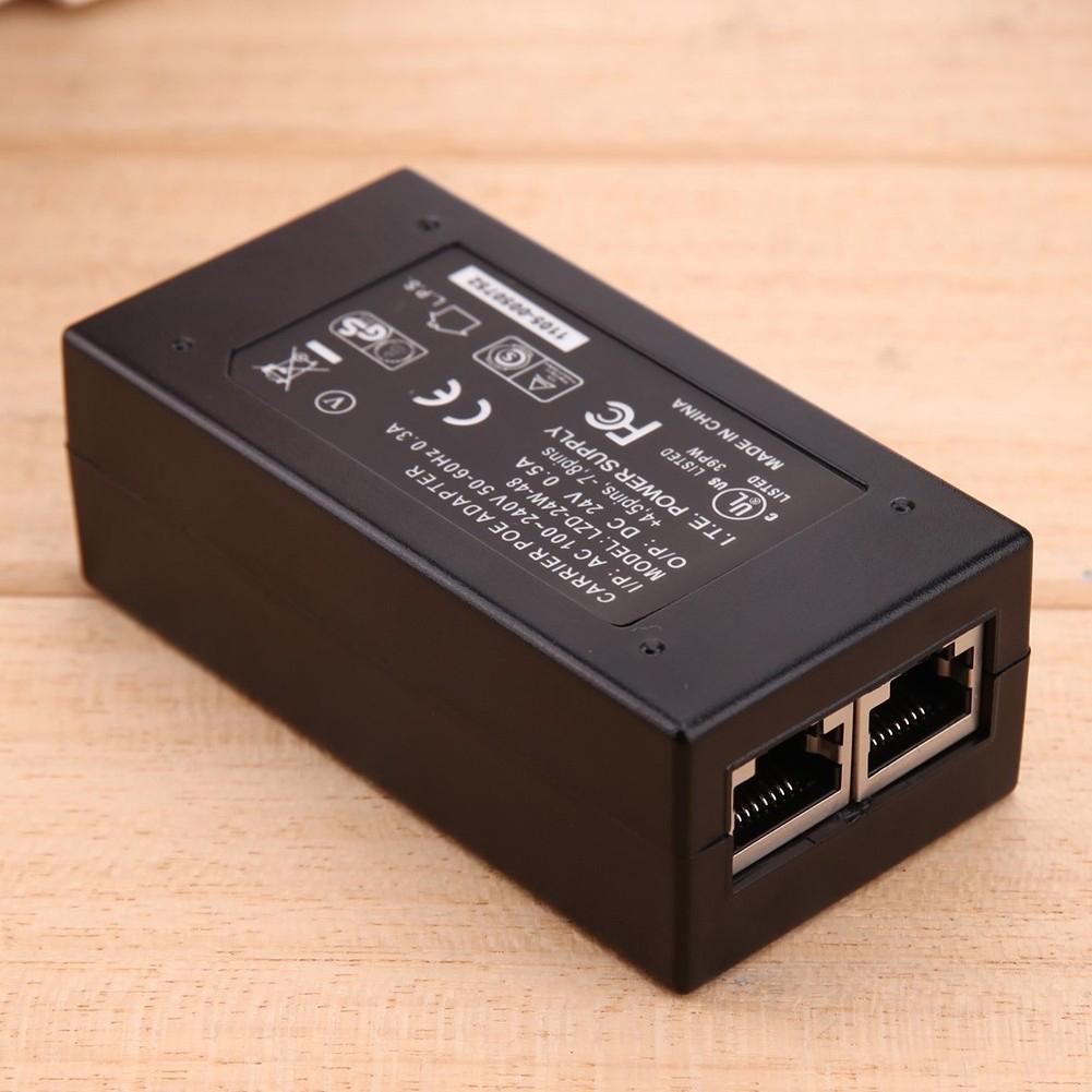 Poe Voeding Dc Adapter 24V 0.5A 24W Desktop Poe Power Injector Ethernet Adapter Cctv Surveillance