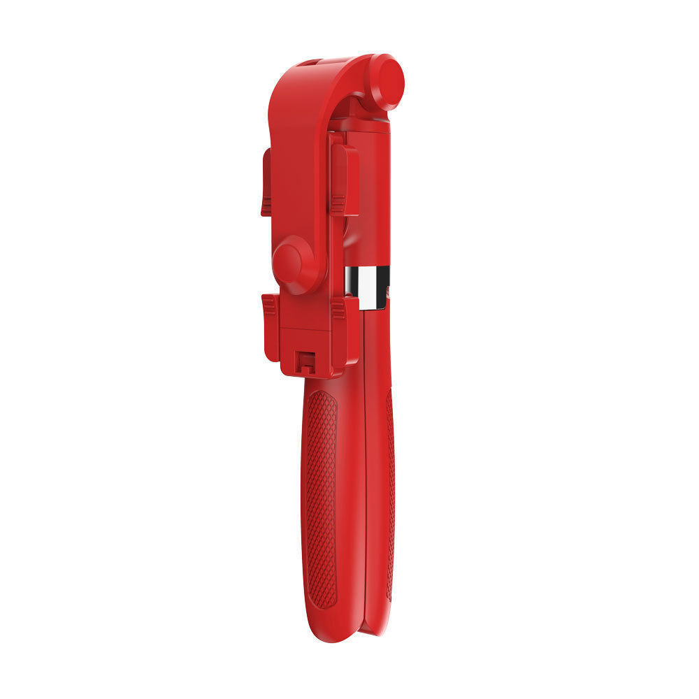 Stijl L01s Bluetooth Selfie Stick Universal Fotoshoot Nuttig Product Mini Draadloze Met Afstandsbediening Statief Live Houder: Red