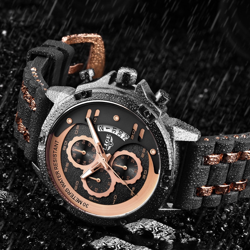 Relogio Masculino Luik Heren Horloges Top Brand Luxe Lichtgevende Display Waterdicht Horloge Sport Chronograaf Quartz Horloge