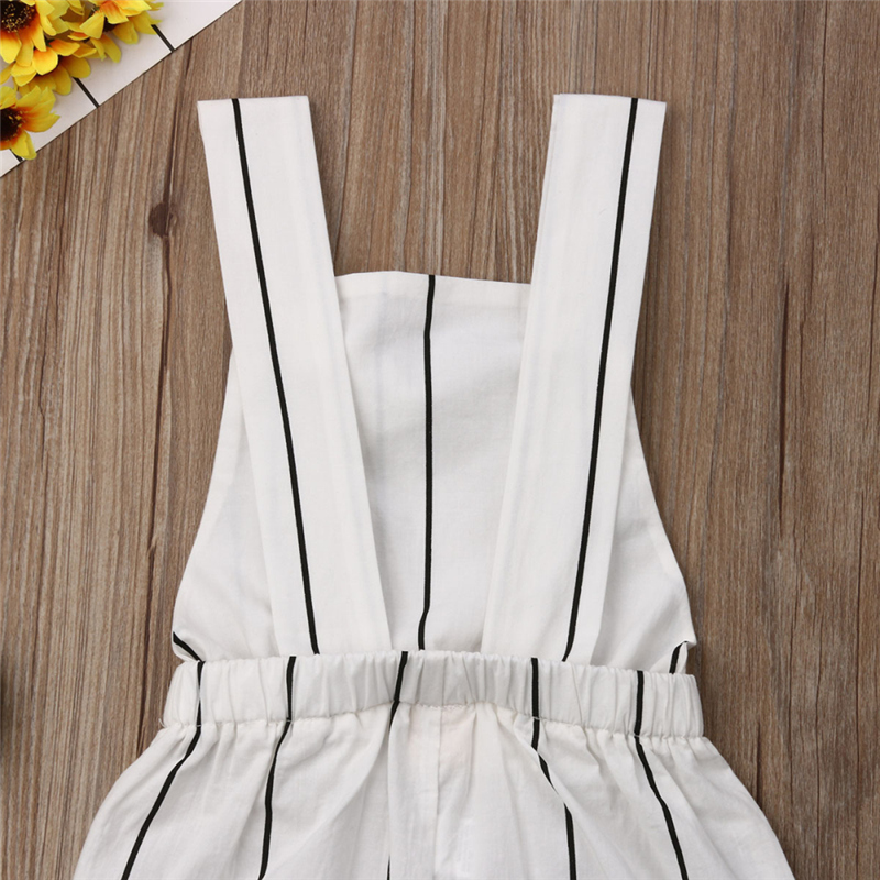 Sommer småbørn børn baby piger tøj stribet jumpsuit ærmeløs strop overalls lange bukser one-pieces outfits 1-6y