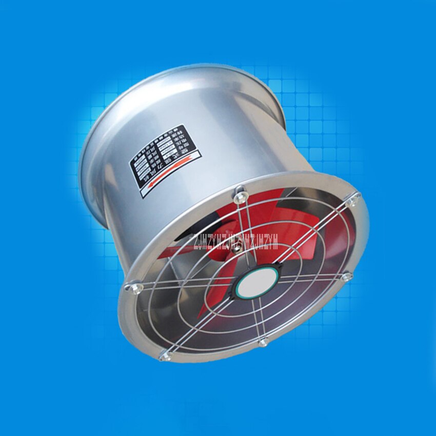 2.5B-4 10 Inch Cylinder Exhaust Fan Strong Mute Wall Ventilator Household Extractor Fan Kitchen Bathroom Draft Fan Small Blower