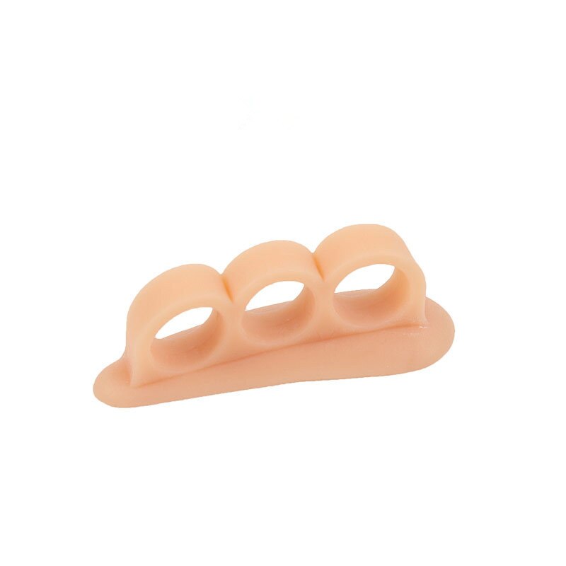 Toe Separator Crest Hammer Toe Claw Mallet Toe Straightener Stretchers Corrector Alignment Bunion 3 Holes Gel Pain Relief: Beige