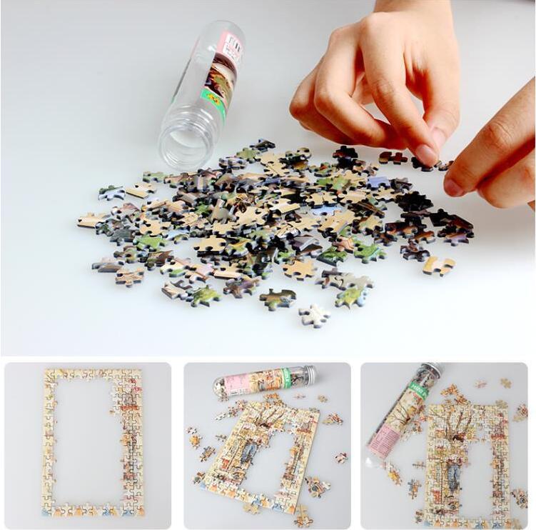 150 pièces Tube Mini papier Puzzles jeu jouets pour enfants adultes apprentissage jouet éducatif cerveau Teaser assembler jouet jeux puzzle GYH