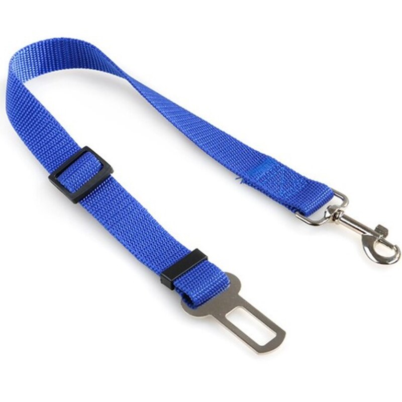 Pet Hond Kat Autogordel Voor Hond Accessoires Goederen Dieren Verstelbare Harnas Lead Leash Kleine Medium Reizen Clip Bulldog: Blauw