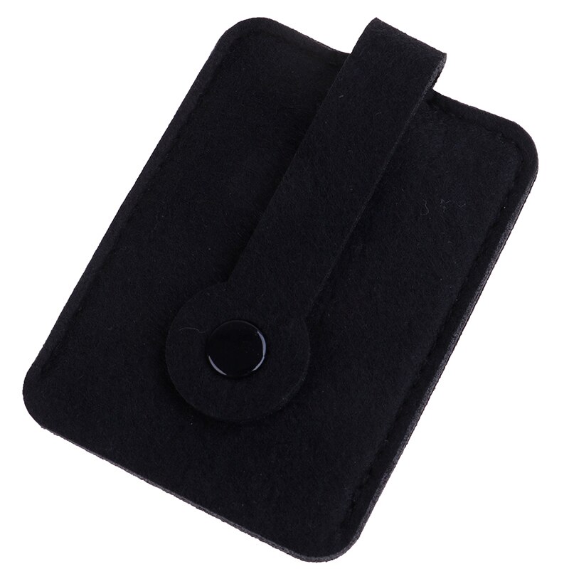 1PCS Men Women Woolen Felt Keychain Holder Pocket Car Key Wallet Purse Keys Organizer Pouch Case Bag: Black