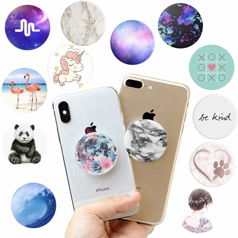 попсокет Round Pops Phone Holder Popping Flexible Finger Ring Grip Popped Pocket Socket Stand Pipsocket For Smartphone Tablets