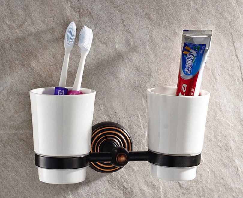 Poleret krom vægmonteret tandbørsteholder badeværelse tilbehør wba 908: Default Title