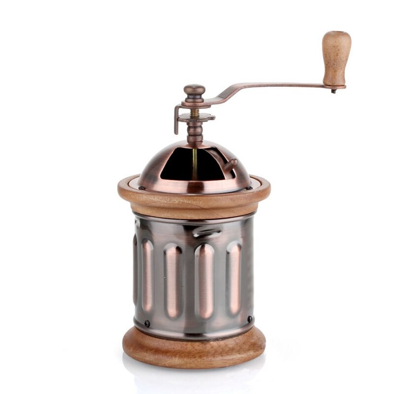 Hand-Cranked Grinder Household Metal Copper Pot Coffee Bean Grinder Retro Small Manual Grinder Grinder