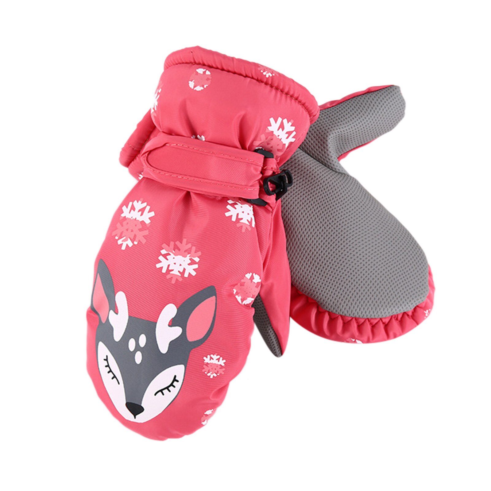 Kinderen Handschoenen Winter Warm Outdoor Kids Sneeuw Schaatsen Snowboarden Winddicht Warme Ski Handschoenen Guantes: Hot Pink