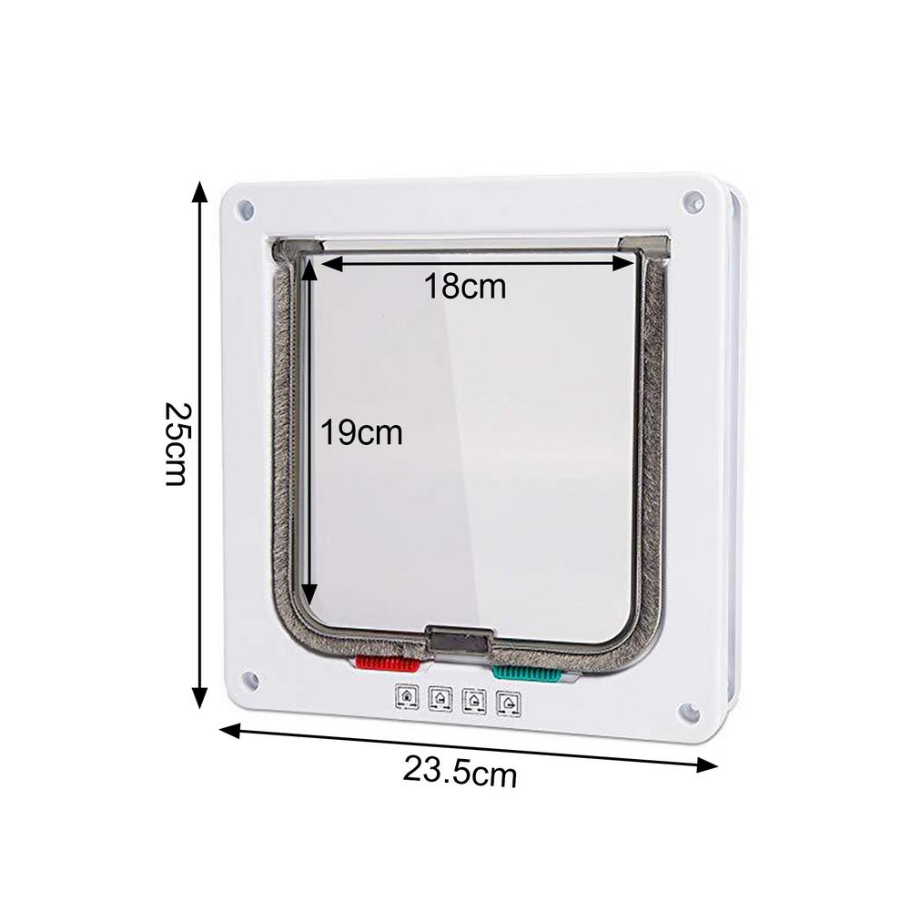Dog Cat Flap Door Sliding Controllable Lockable Flap Door For Dog Cats Kitten ABS Plastic Small Pet Gate Door Kit Flap Doors