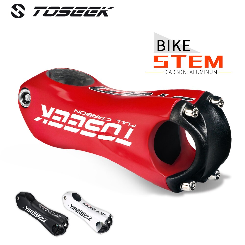 Toseek Stuurpen Stuur 31.8Mm Full Carbon Fiber Fietsen Mtb Road Fiets Stuurpen Mountain Hoek 10 Graden 80/90/100/110Mm