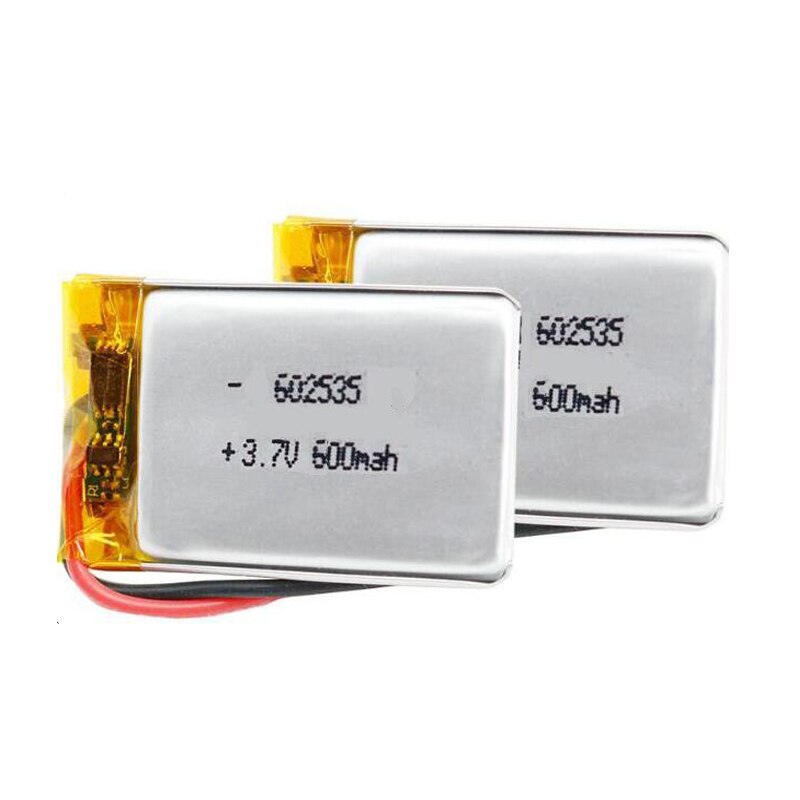 3,7 v 600mah 602535 062535 Lithium-ionen Polymer li ionen Akku Für DVR GPS MP4 Tachographen bluetooth kopfhörer batterie