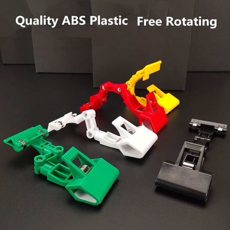5 Pieces Supermarket Shelf Hotel Shop Plastic Price Paper Label POP Clip Tag Sign Holders Stand Clip