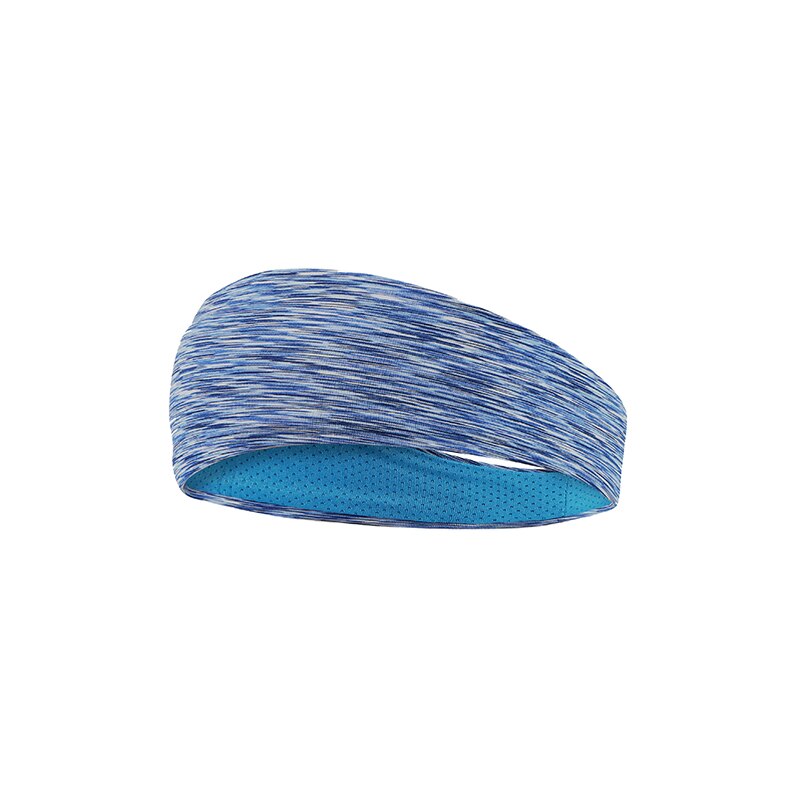 Outdoor Sport Vrouwen Lady Brede Haarband Zweetband Elastische Haarband Yoga Fitness Hoofdband Running Bandana Sjaal Hoofddeksels: Blue 