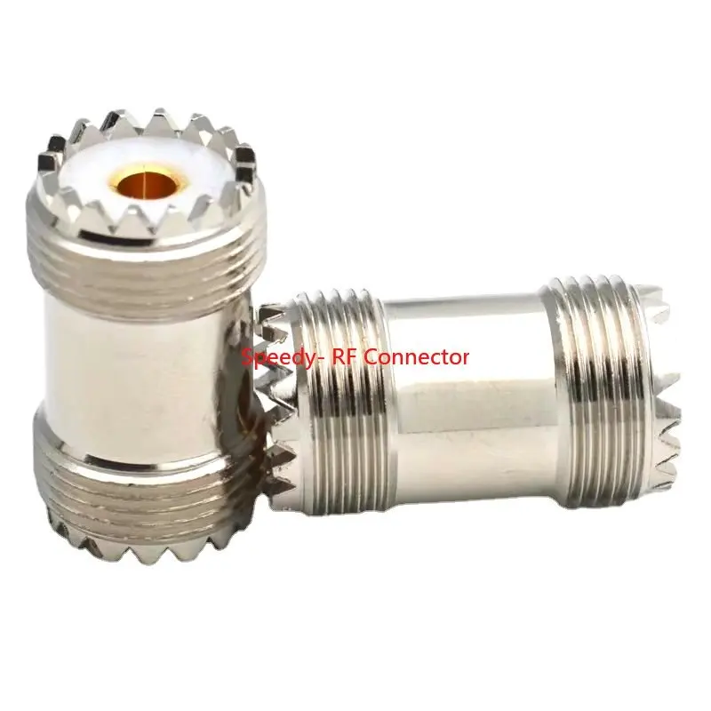 Uhf  so239 so-239 hun-jack lige stik uhf hun-hun 2x dobbelt adapter til uhf  pl259 han koaksial messing hurtig