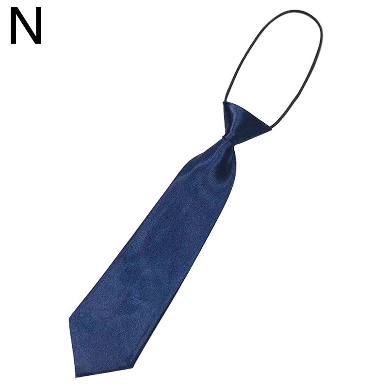 Cravate élastique à la pour garçons et filles, pour enfants, pour mariage, couleur unie: N