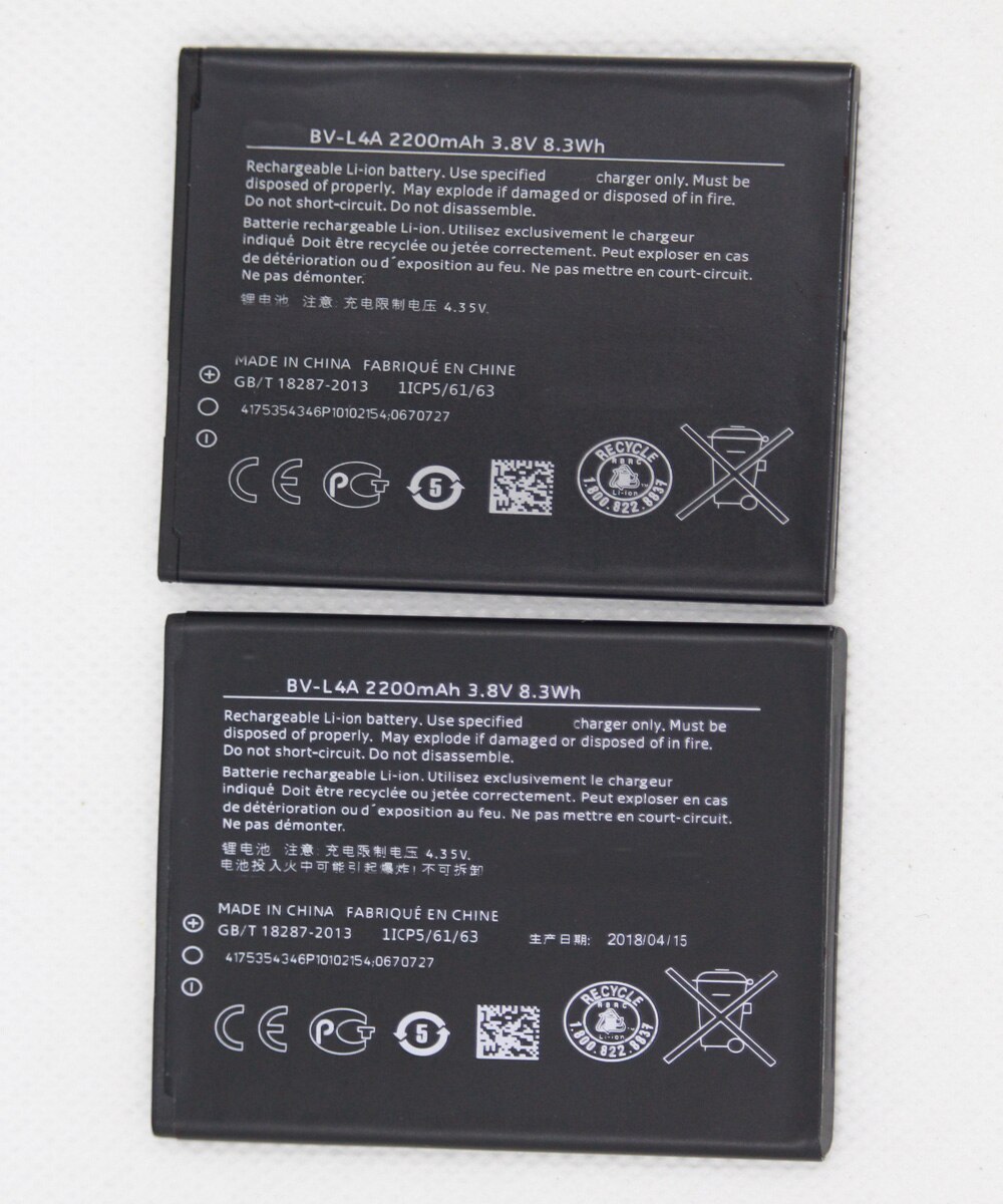 2200mAh BL-L4A BLL4A BL L4A BV-L4A Battery for Nokia Lumia 535 Battery Lumia 830 RM984 RM-1090 RM-1089 Battery Replacement