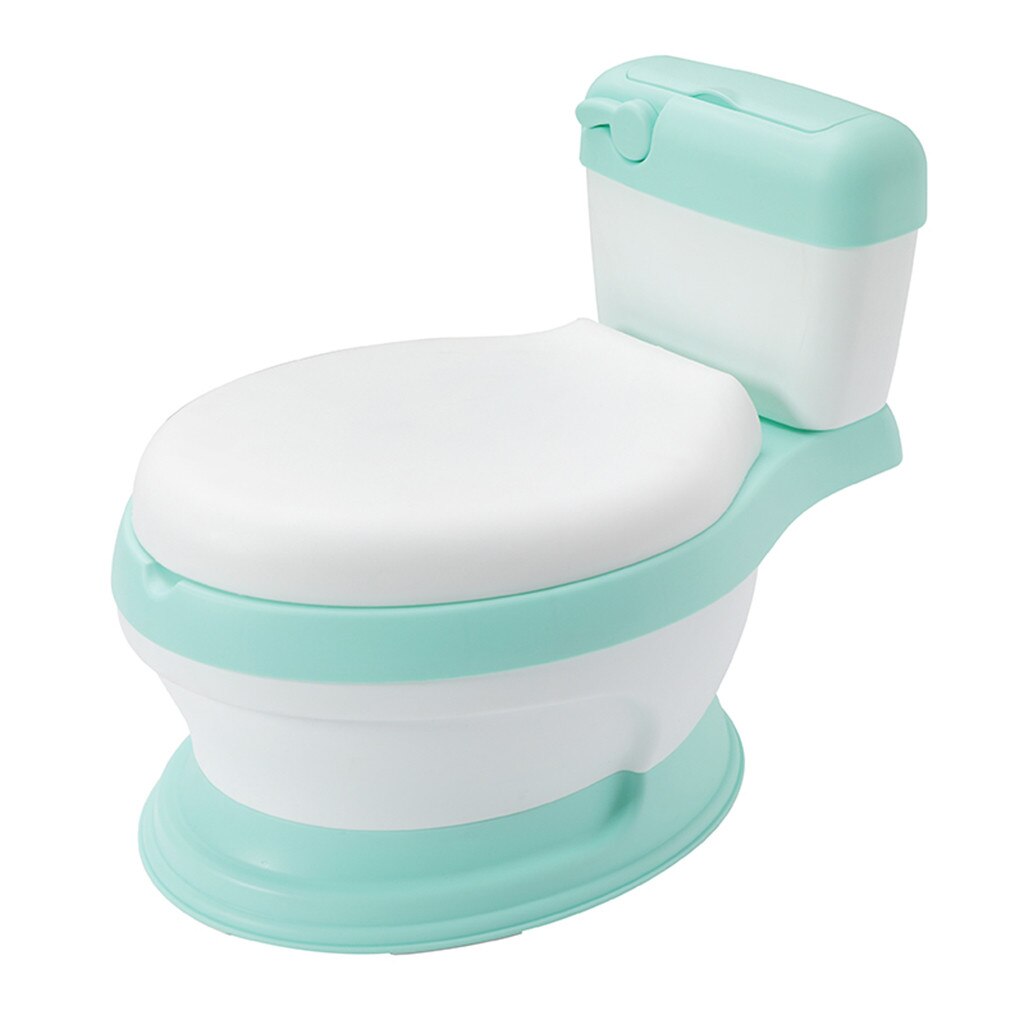 Baby Potty Training Boy Girl Portable Potty Toilet infant Potty with Cushioned Seat Ring Infants Toilet Child Pot For Kids: Green 