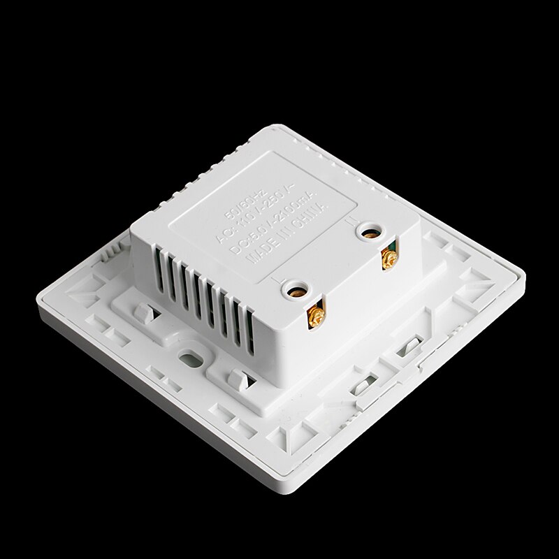 Dual Usb Stopcontact Lader Ac/Dc Power Adapter Plug Outlet Plaat Panel 220V Stopcontacten