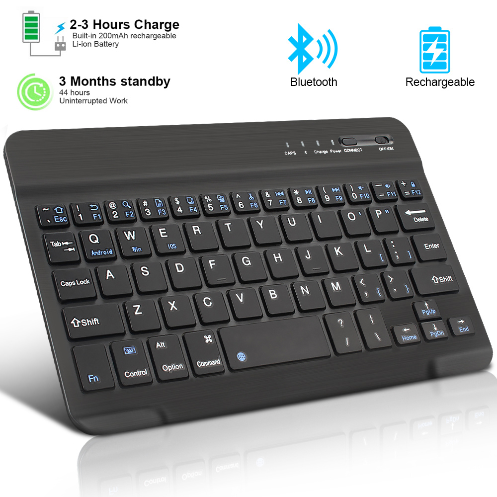 Bluetooth Draadloos Toetsenbord Mini Toetsenbord Voor Laptop Tablet Telefoon Ipad Oplaadbaar Gaming Toetsenbord Voor Android iOS Windows
