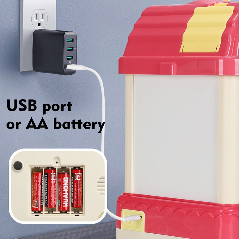 Kids Doll Catcher Claw Machine Coin Operated Candy Grabber Game Music Alarm Clock Mini Arcade Machine Desktop for Children