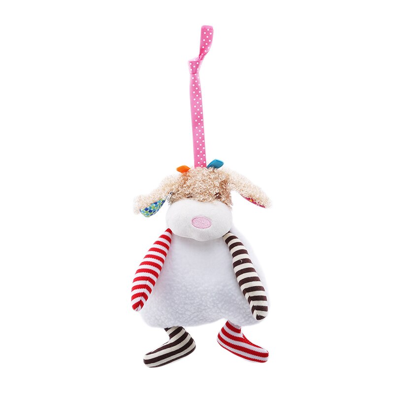 Nuovo Arrivo Multi-Funzionale Musicale Giocattolo Del Coniglio panda Del bambino auto Appeso Letto Sedile del Gancio Pendente Della Peluche Giocattolo Del bambino Appena nato giocattoli Regalo: cattle