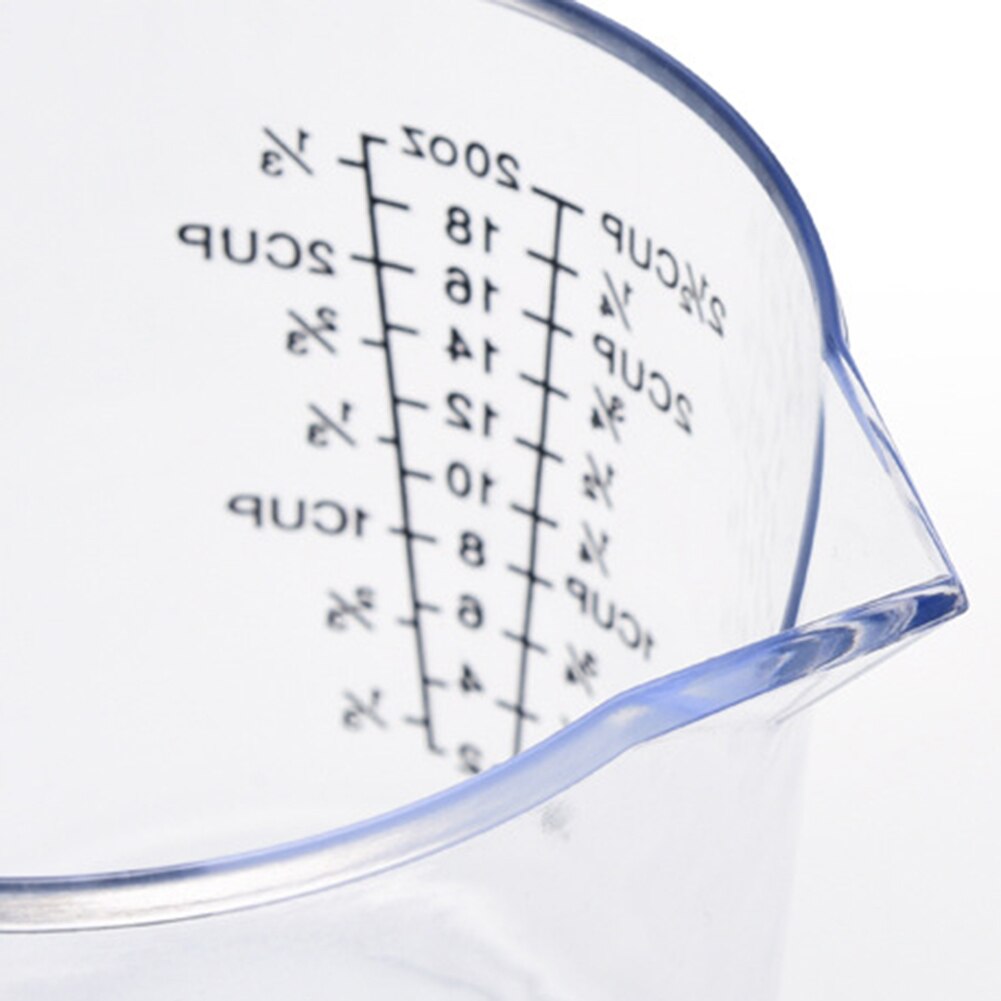 Taza medidora con mango para medir líquidos, vaso medidor con vaso, herramienta de medición de taza para hornear, contenedor de jarra, 150/300/600ml