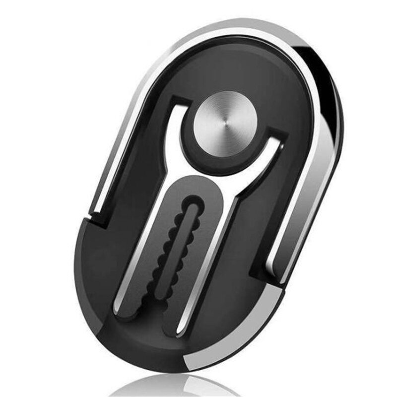 Mobile Auto Telefon Ring Halter Oval 2 in 1 Multifunktionale Unterstützung Magnetische 360 Stehen Buchse Movil Für Telefon Handy iphone: t1 black