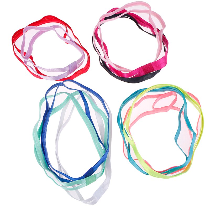 1 paar Dubbele Sport Elastische Hoofdband 11 Kleuren Mannen Vrouwen Yoga Anti-Slip Haarband Hoofd Elastische Haarbanden Accessoires