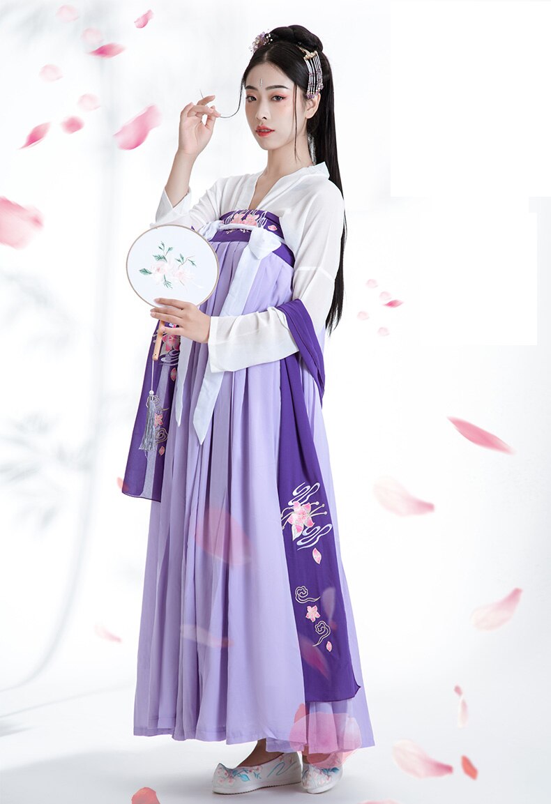 Costume traditionnel Hanfu chinois de danse ancienne pour femmes, robe de photographie, robes folkloriques, tenue de Festival, vêtements de spectacle: 1 / XL