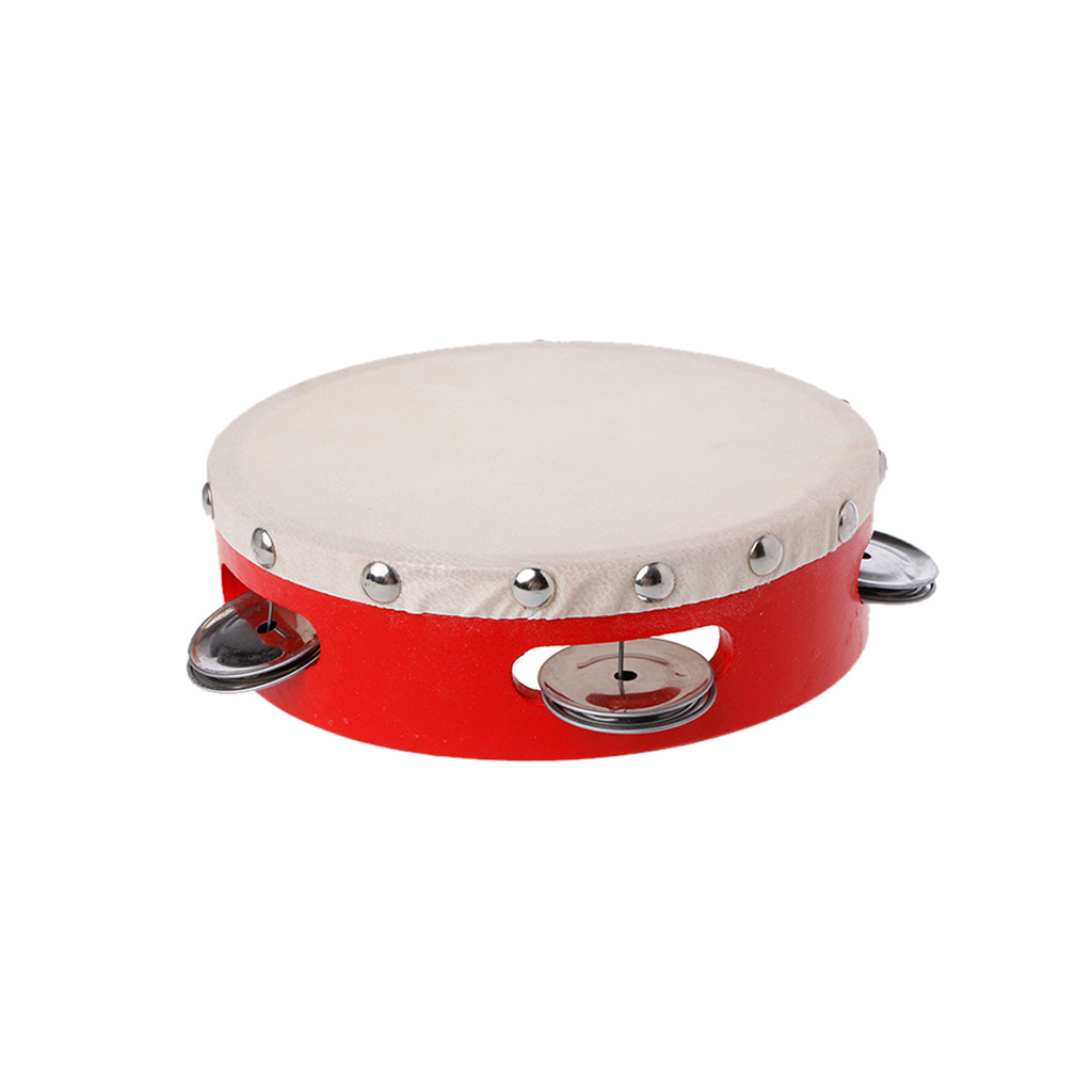 Tambourine Drum Hand Held Bell Percussion Tambourines Bells Jingles Musical Toy: 15CM