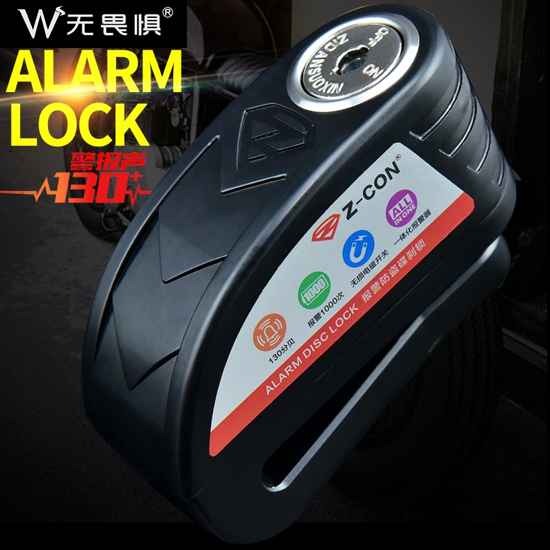 waterproof motorcycle alarm lock bike lock security anti-theft lock moto disc brake lockMountain bike lock