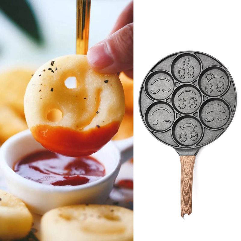 Non-stick Pancake Pan Smiley Pancake Griddle Flip Cooker with 7 Flapjack  Faces Breakfast Pan - Price history & Review, AliExpress Seller -  Worldwide Chinese Arts Store emm Store