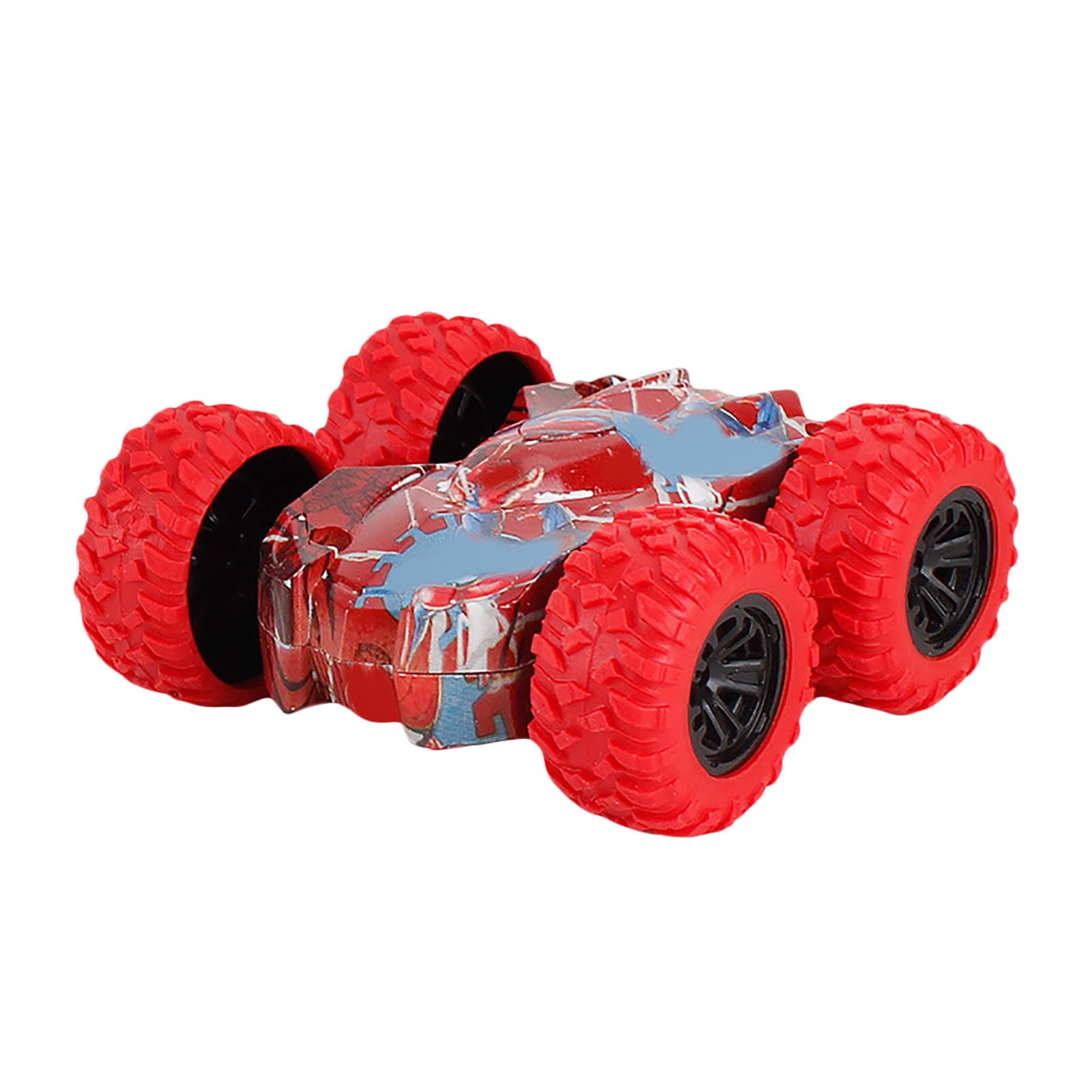 Inertie-Double Side Stunt Graffiti Auto Off Road Model Auto Voertuig Kinderen Speelgoed 5Pcs Voertuigen Dumper Truck Kids auto Speelgoed Voor Kinderen: Rood