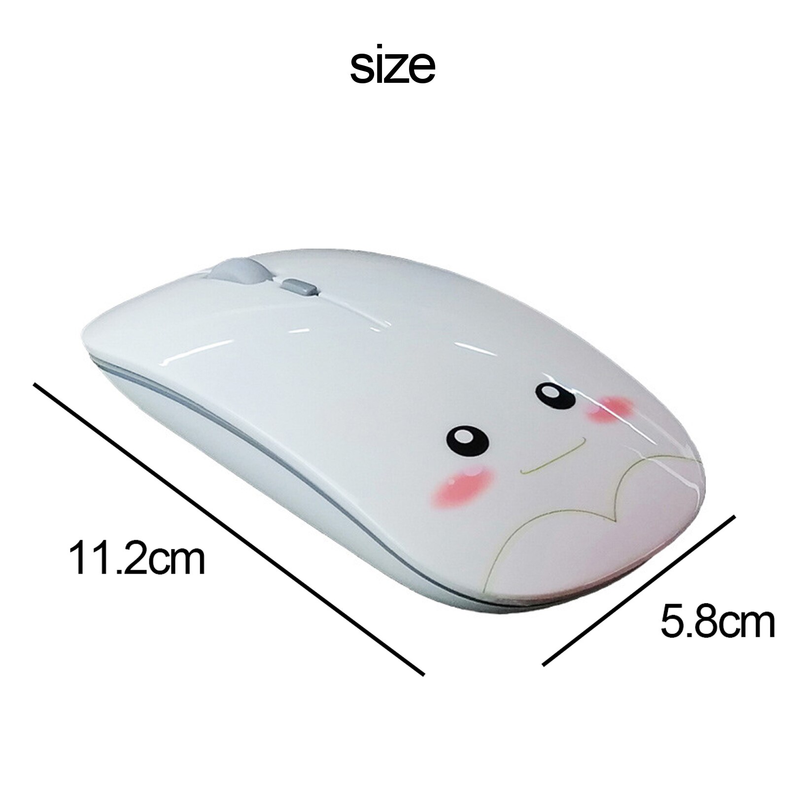 Portable 800/1200/1600 DPI Bluetooth 5.0 Wireless Cute Mouse Computer Accessory Mini Wireless Gaming Mouse Plug Play