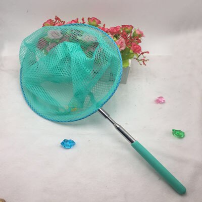 Pliant résille télescopique petit poisson extensible jusqu'à 83cm enfants papillon Net attraper insectes insectes jouets pour enfants jeu: Vert clair