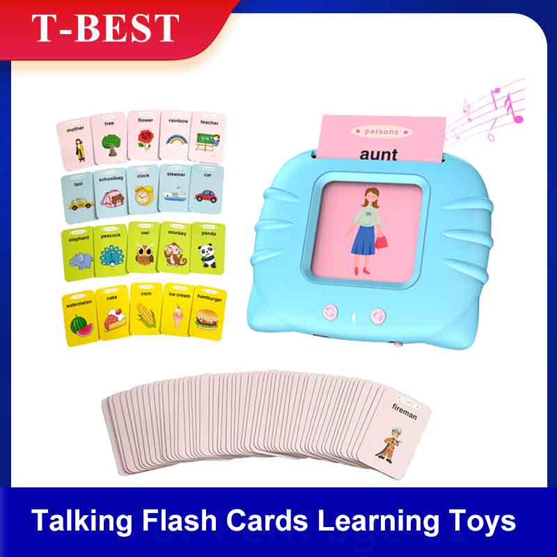 Talking Flash Cards Learning Toys for Toddlers 0-3 Years with Sound Effect English Reading Early Learning Toys