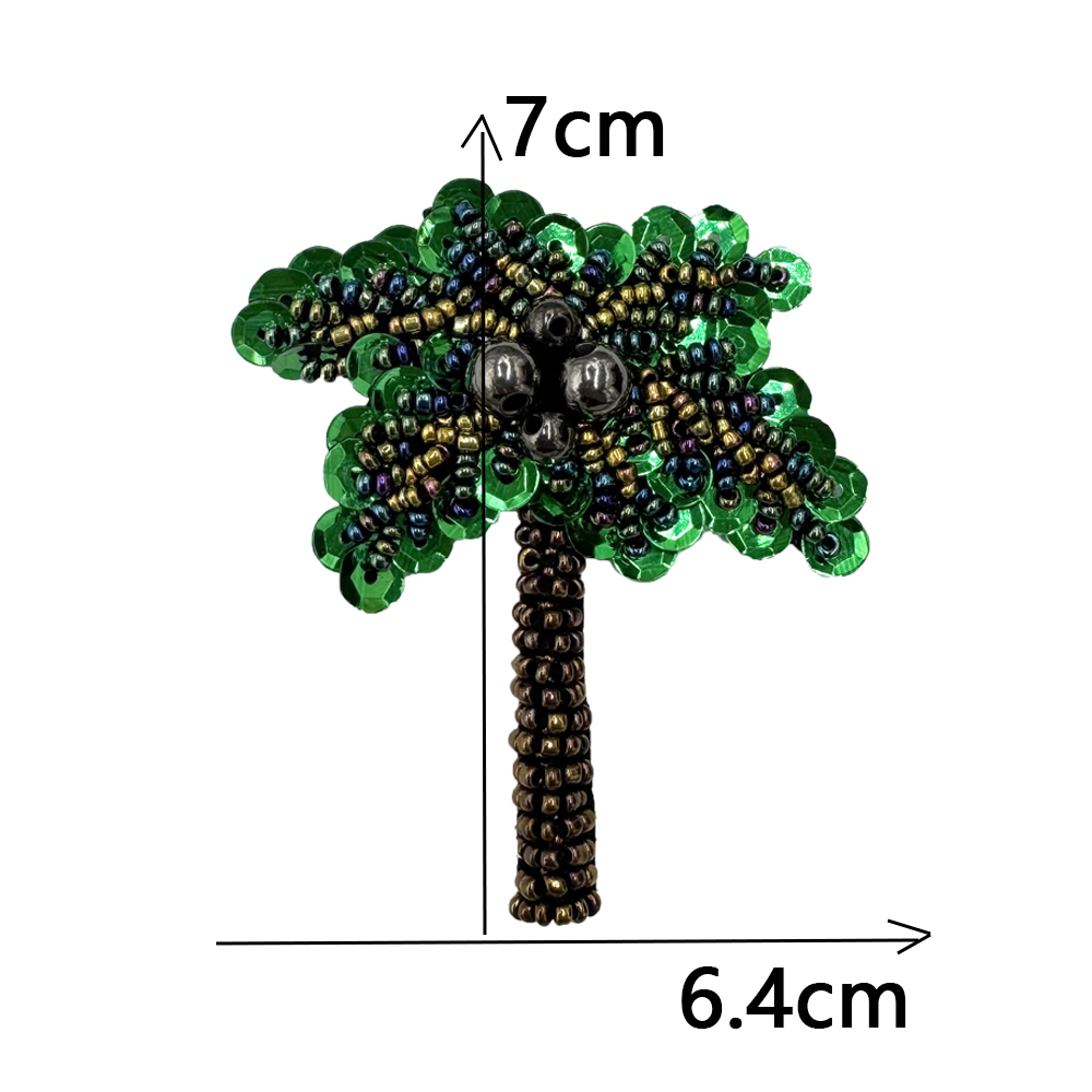3D ręcznie robione ozdoby robić produktu koralikowy ananas, kubek, naszywka z drzewa kokosowego DIY akcesoria robić koralików naszywka robić szycia ﻿: Czarny nikiel