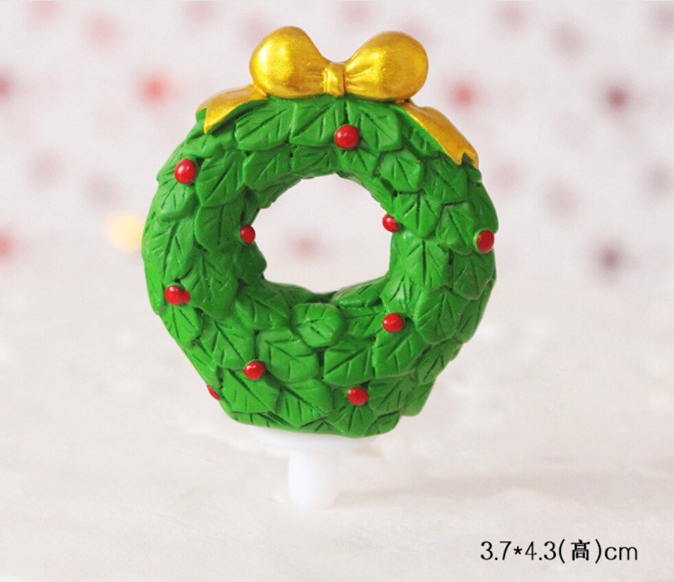 Merry Christmas Cake Toppers Cute Santa Claus Cake Decor Xmas Tree Cupcake Topper Merry Christmas Decor for Home Noel: Mint Green